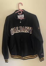 Vintage Champion SUNY Albany Jacket Men’s/Unisex M Black Full Zip NCAA College picture