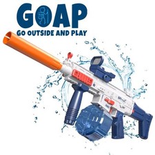 Electric Rapid Fire Water Rifle Continuous Automatic Squirt Gun Adults Kids 32ft picture