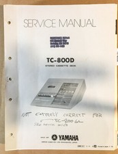 Yamaha TC-800D Cassette  Service Manual *Original* picture