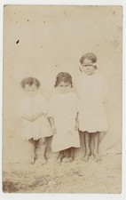 Poor African American Children 1900 Adorable Black Kids Antique Photo Q9580 picture