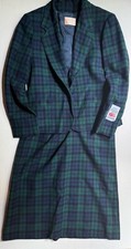 NEW VINTAGE PENDLETON 2 Pc Skirt Suit Sz 12 Black Watch Tartan 100% Wool USA picture