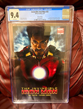 🔥Marvel Invincible Iron Man #25 (2010) CGC 9.4 Photo Variant White Pages🔥 picture
