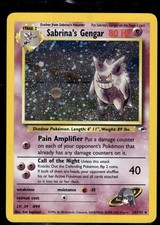 Sabrina's Gengar Unlimited Holo Holo Rare Gym Heroes 014/132 MP picture