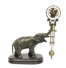 German Style Brass Elephant Swinging Clock with 8 Day Skeleton Movement picture