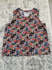 Flax Women’s Sleeveless Floral Blouse by Jeanne Engelhart Size Small 100% Rayon picture