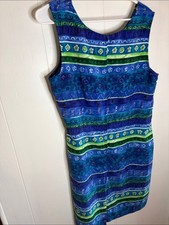 Kathie Lee Vintage 90s‎ Blue Green Tropical S 14 picture