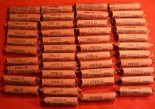 2015-D Lincoln Shield Cent Penny 50 Coin roll Circulated rolls coins picture