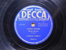 Johnnie Temple Blues 78 Good Suzie bw Down In Mississippi on Decca picture
