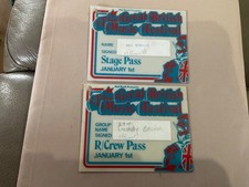 Ultra rare signed Mel Bush pair of great British music festival passes  read picture