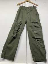 Furst of a Kind Women’s army green distressed trouser pants EUC Size 72/68/96 picture