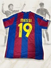 Lionel Messi Lamine Yamal Back Signed FC Barcelona Home Shirt w/ICONS COA picture