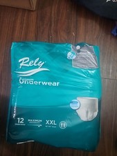 RELY Unisex Maximum Underwear Size XXL 68”-80” waist 20 Count Adult Diapers picture