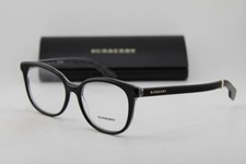 NEW BURBERRY B 2291 3977 POLISHED BLACK AUTHENTIC EYEGLASSES 53-17 picture