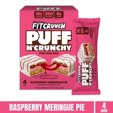 FITCRUNCH Puff n' Crunchy, Raspberry Meringue Pie, 18g Protein, 4 Count picture