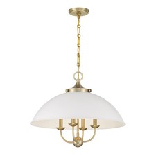 Savoy House Monterey 4-Light Pendant White Warm Brass E12 picture