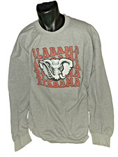Vintage Alabama Crimson Tide Gildan Sweatshirt Men's 5XL Gray Elephant Logo picture