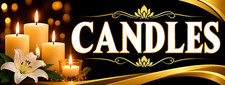 3ft x 8ft CANDLES  Banner  (CAN BE PERSONALIZED) picture