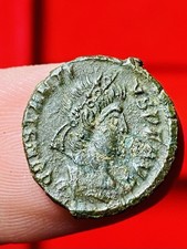 Constantius II AE Nummus Trier AD 348, VICTORIAE, VERY RARE, EX ZSCHUCKE, VG-VF+ picture