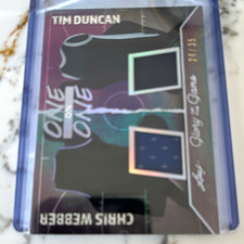 Leaf 2025 Glory of the Game One on One OO-2 Tim Duncan Chris Webber /35 picture