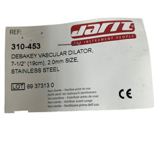 Jarit 310-453 DeBakey Vascular Dilator 7-1/2 inch 2.0 mm New Stainless Steel picture