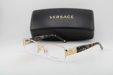 NEW VERSACE MOD. 1175-B 1002 GOLD BROWN CRYSTALS AUTHENTIC EYEGLASSES 53-17 picture