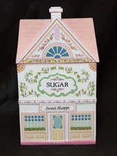 Vintage 1990 Lenox Village Sugar Canister Sweet Shoppe w/ Lid Spice Village Mint picture