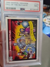 1990 Marvel Universe Fall of The Mutants #102 PSA 9 MINT picture