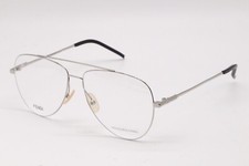 NEW FENDI FF M0048 84J SILVER BLACK AUTHENTIC DESIGNER FRAMES EYEGLASSES 57-14 picture