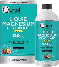Qunol Liquid Magnesium Glycinate 120mg w/Vitamin D3 Passion Fruit 30.4oz picture