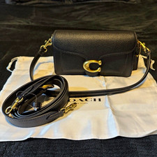 Coach Tabby Black Pebbled Finish Crossbody Bag w/ Adjustable Strap & Dust Bag picture