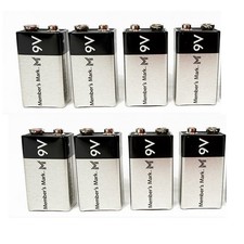 Member's Mark 9V Alkaline Batteries, PACK OF 8 Batteries, DEC 2030 picture
