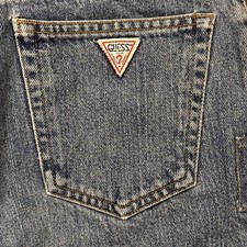Guess High Rise Jeans Womens 24 Denim USA Light Wash 90s Retro Vintage Details picture