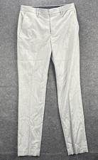 J.Crew Dress Pants Mens 29x32 Gray Ludlow Classic Four Season Wool Trousers picture