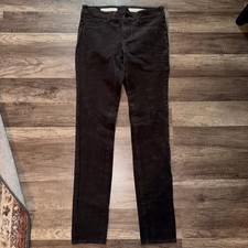 Pilcro Serif Corduroy Pants Gray Slim Straight Size 26 Anthro picture
