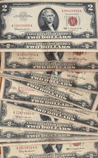 Red Seal Two Dollar Bill (1928 - 1963) - Choose How Many picture