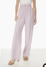 NWT Wilfred Aritzia The Effortless Pant High Rise Wide Leg Womens 10 Lilac Blush picture