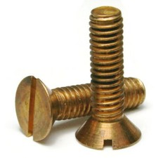 #10-24 | Silicon Bronze Slotted Flat Head Machine Screws - Select Length & Qty picture