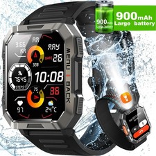 🔥Military Smart Watch for Men(Call Receive/Dial)Rugged Tactical Fitness Tracker picture
