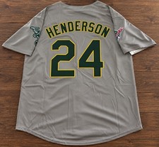 Rickey Henderson Oakland Athletics 1990 World Series Grey Men's Jersey picture