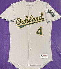 Team Issue Miguel Tejada #4 Oakland Athletics A’s Authentic Majestic Jersey 44+1 picture