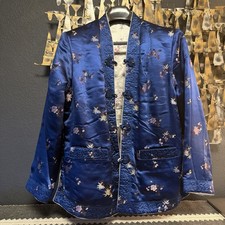 Vintage Satin Reversible XL Oriental Jacket  Shanghai China Gorgeous See PICS￼ picture