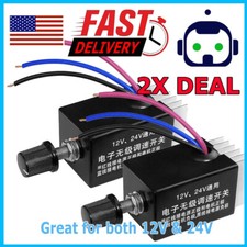 2x DC 12V 24V Motor Speed Control Switch Car Truck Fan Heater Control Defroster picture