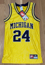 Nike Michigan Authentic Jersey Size 38 Small Vintage 90s Fab Five Jimmy King NWT picture