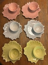 Set Of 6 Woodfield by Steubenville Leaf Tea/Toast/Luncheon Snack Sets picture