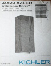 Kichler 49551AZLED Walden Architectural Bronze LED Wall Sconce with Metal Shade picture