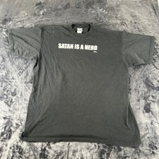 Vintage 1998 WCW Satan Is A Nerd T-Shirt  XXL Made in USA Turner  Wrestling Tee picture
