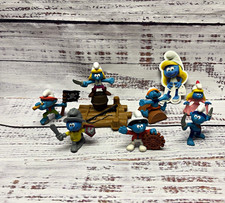 Smurfs pirate and themed PVC figurines collection set picture