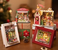 Rolife Wooden Christmas Miniature Room Doll House For Kids Xmas Eve Gift picture