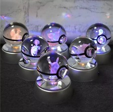 3D Pokemon Crystal Sphere Lamp/Ornament With LED Color-Changing Base picture