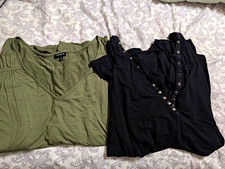 Lot of 2 Torrid Plus Size Top 5X  Super Soft Knit V-Neck Short Sleeve  picture